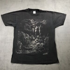 Vintage Jesus Living Epistles T Shirt Mens L Single Stitch Pisan Art Cross 90s